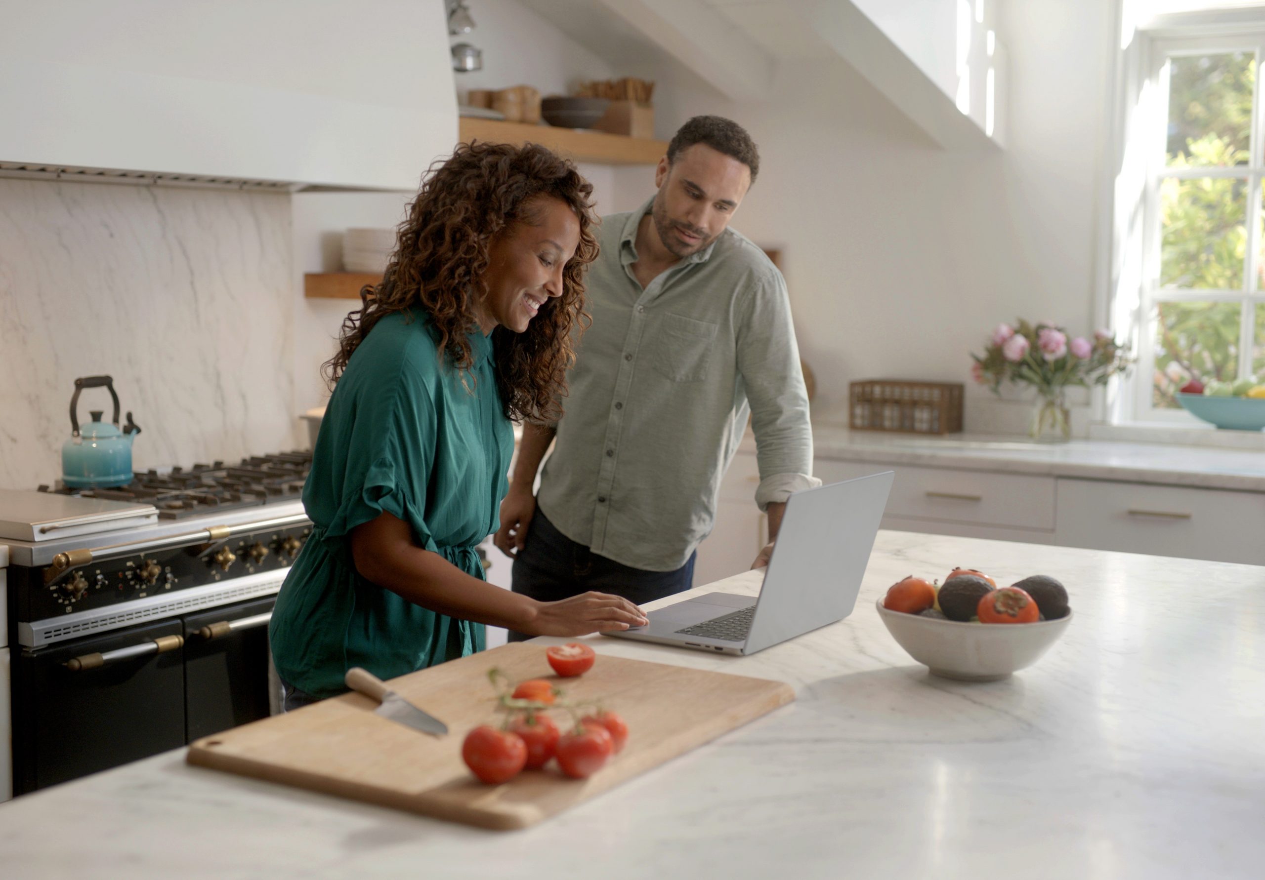 couple in kitchen